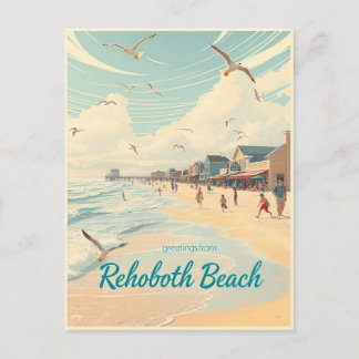 Rehoboth Beach, Delaware – Coastal vintage Postcard