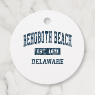 Rehoboth Beach Delaware DE Vintage Sports Design N Favour Tags