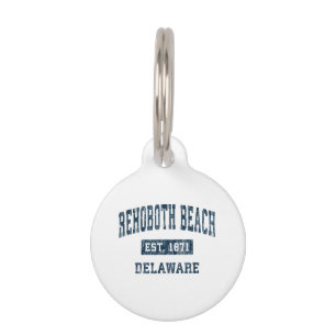 Rehoboth Beach Delaware DE Vintage Sports Design N Pet Tag