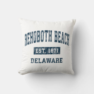 Rehoboth Beach Delaware DE Vintage Sports Design N Throw Pillow
