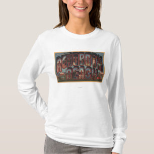 Rehoboth Beach, Delaware - Large Letter Scenes T-Shirt
