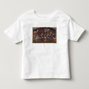 Rehoboth Beach, Delaware - Large Letter Scenes Toddler T-shirt