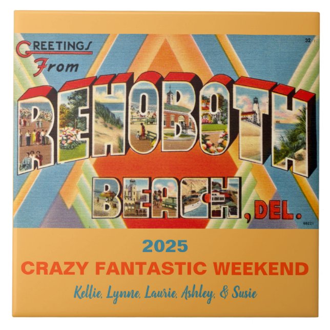 Rehoboth Beach Delaware Memory Tile (Front)