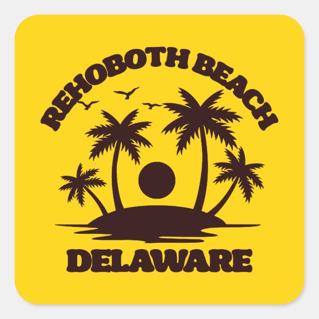 Rehoboth Beach Delaware Square Sticker (Front)