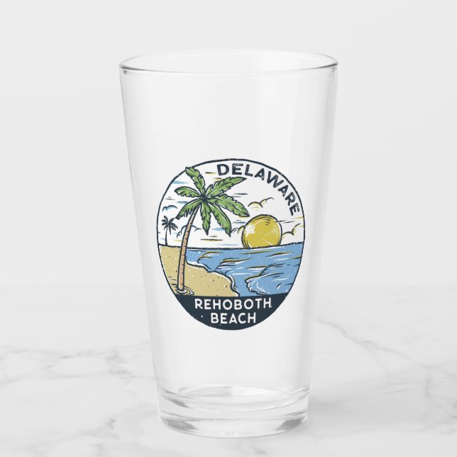 Rehoboth Beach Delaware Vintage  Glass (Front)