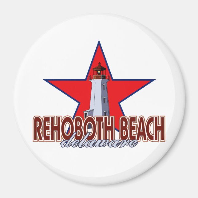 Rehoboth Beach Lighthouse Magnet (Front)