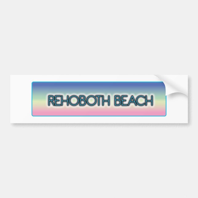 Rehoboth Beach Pastel Rainbow Style 1 Bumper Sticker (Front)