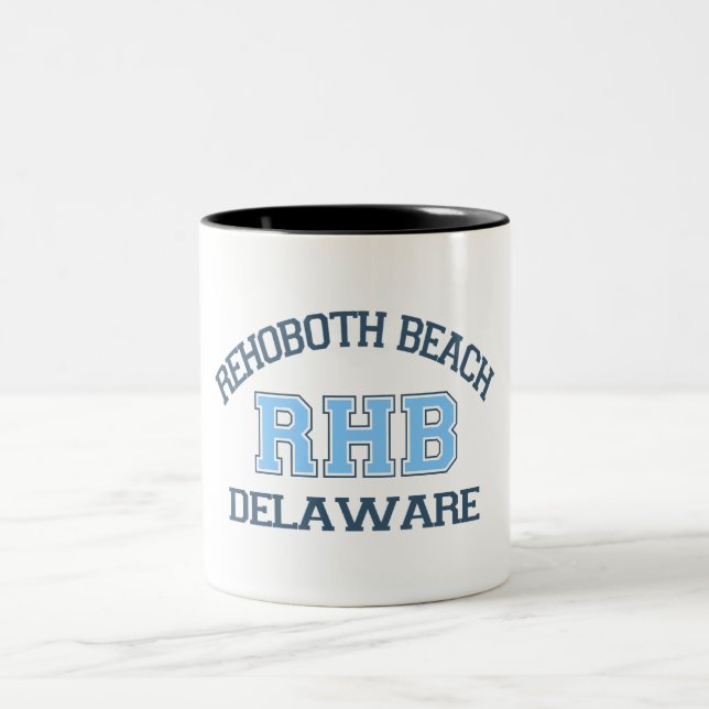 Rehoboth Beach. Two-Tone Coffee Mug (Center)