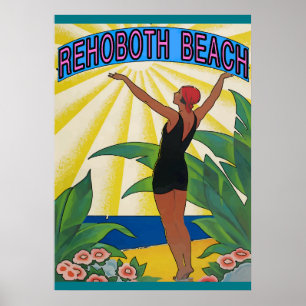 Rehoboth Beach Vintage Style Poster