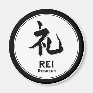 REI respect bushido virtue samurai kanji Magnet