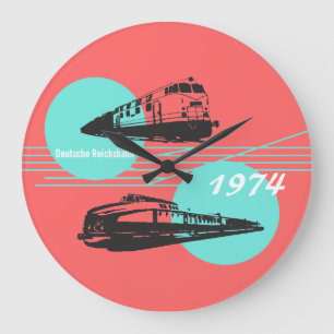 Reichsbahn Design Large Clock