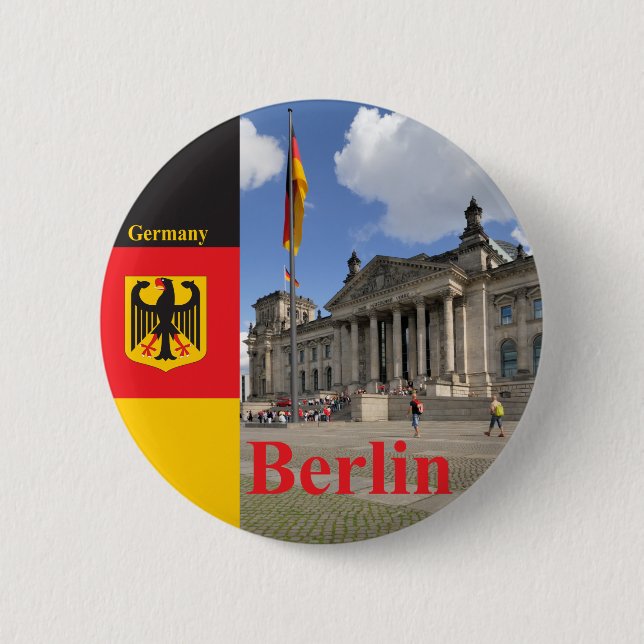 Reichstag building. Berlin, Germany 2 Inch Round Button (Front)