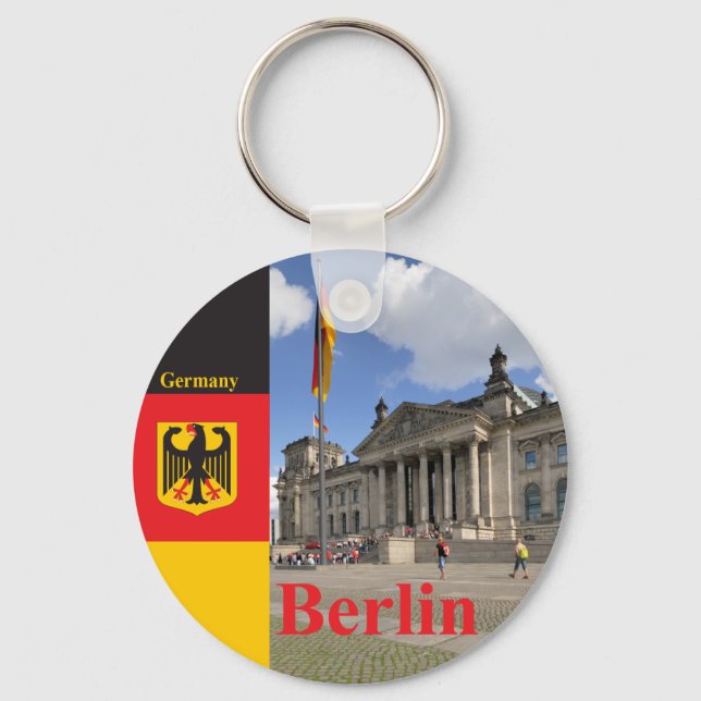Reichstag building. Berlin, Germany Keychain (Front)