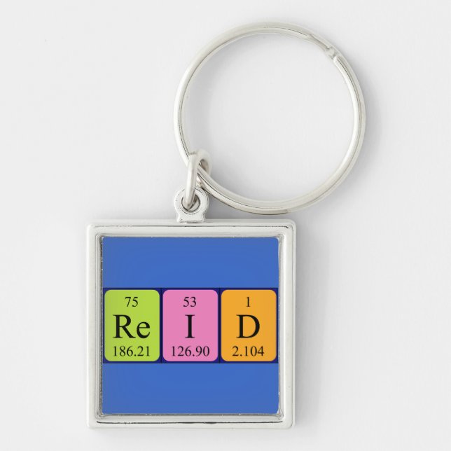 Reid periodic table name keyring (Front)