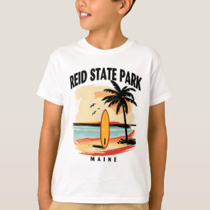 Reid State Park Maine Surfboard Surfing Men Women  T-Shirt