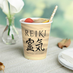 Reiki 霊気 Japanese Calligraphic Life Energy Paper Cups