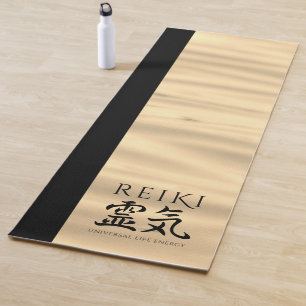 Reiki 霊気 Japanese Calligraphic Life Energy Yoga Mat