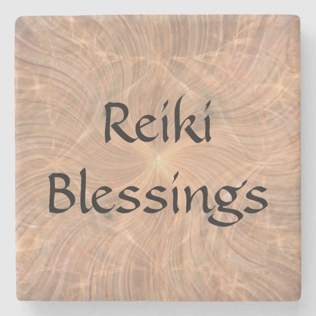 Reiki Blessings Stone Coaster (Front)