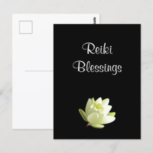 Reiki Blessings white Lilly  Postcard