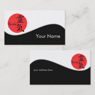 Reiki Calligraphy And Word 1 Business Card