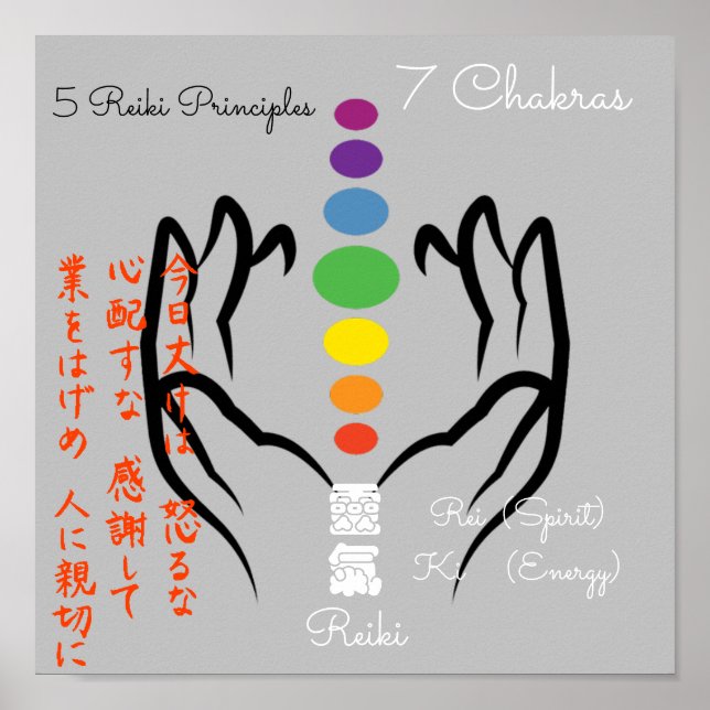 Reiki/Chakra 11x11" Poster (Front)