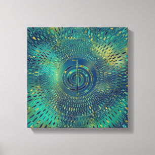 Reiki Cho Ku Rei - gemstone and gold Canvas Print