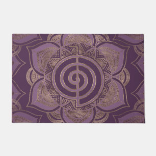 Reiki Cho Ku Rei - pastel and gold Doormat