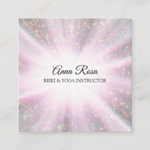 *~* Reiki Energy Healing Rays Light Worker Square Business Card