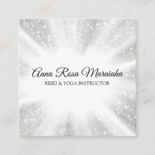 *~* Reiki Energy Healing Rays Light Worker Square Business Card