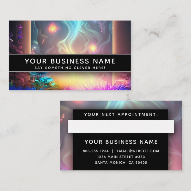 Reiki Energy Work Chakra Lightworker Professional Appointment Card (Front/Back)