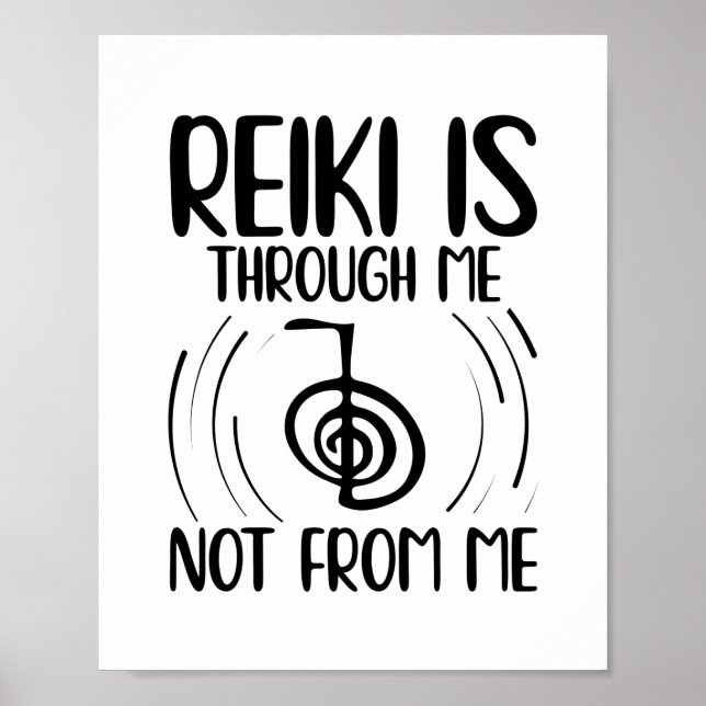 Reiki Gift Idea | Reiki Master Yoga Meditating Poster (Front)