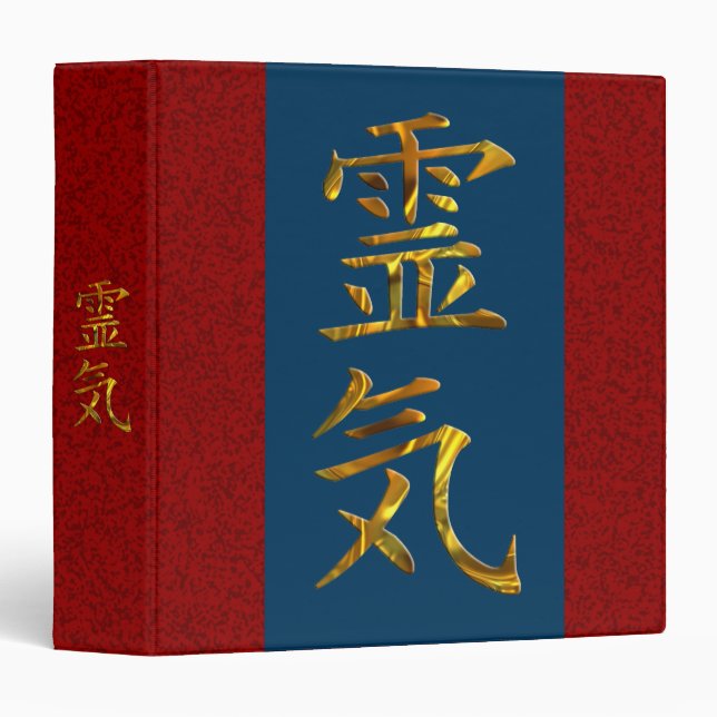REIKI / GOLD | dark red splatter, dark blue Binder (Front/Spine)