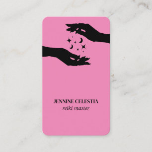 Reiki Hands Turquoise Spiritual Healer Business Card