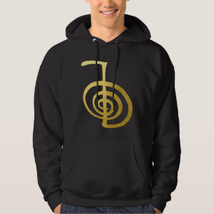 Reiki Healing Cho Ku Rei The Power Symbol Gold Spi Hoodie