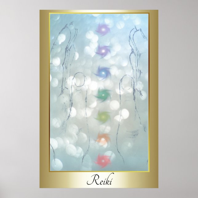 Reiki Healing Hands design Poster (Front)
