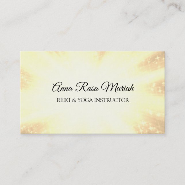 *~* Reiki Healing Rays Energy Healer Sparkles Business Card (Front)