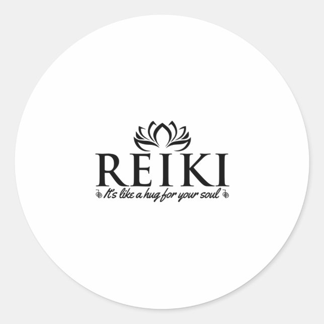 Reiki is like a hug for your soul - Reiki Master Classic Round Sticker (Front)