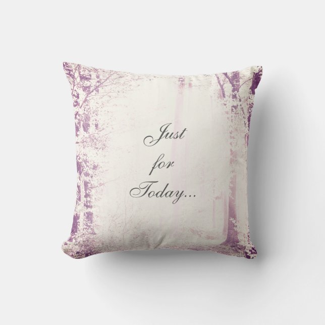 Reiki Just for Today Throw Pillow (Front)