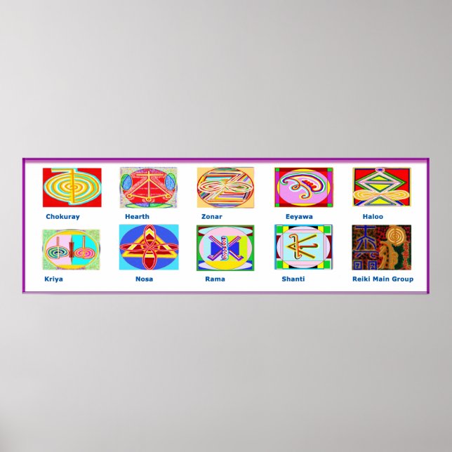 REIKI Karuna Healing Master's Symbols Poster (Front)