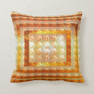 REIKI Karuna Healing Symbols Lotus Golden Chakra Throw Pillow