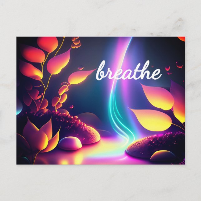 Reiki Law of Attraction Abundance Affirmation Postcard (Front)