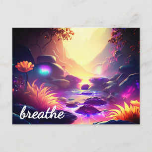 Reiki Law of Attraction Abundance Affirmation Postcard