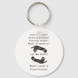 Reiki Level 2 Practitioner Riddle And Hands Keychain