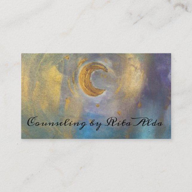 Reiki Lightworker Moon Star Mystic Business Cards (Front)