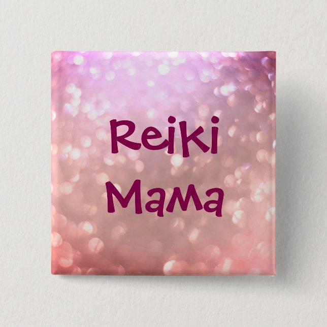 Reiki Mama 2 Inch Square Button (Front)