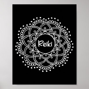 Reiki Mandala . Inspirational Yoga Tee Poster