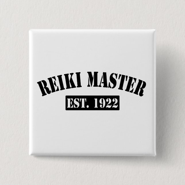 Reiki Master 2 Inch Square Button (Front)