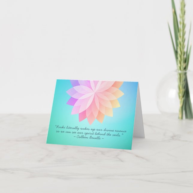 Reiki Master and Yoga Mediation Instructor Quotes Card (Front)
