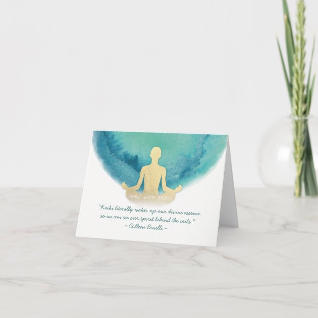 Reiki Master and Yoga Mediation Instructor Quotes Card (Front)