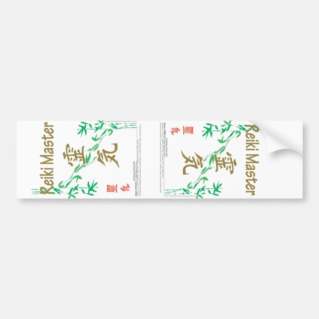 Reiki Master Bumper Sticker (Front)